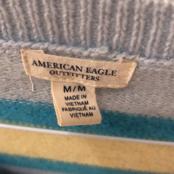 American Eagle Outfitters Striped V Neck Sweater - Picture 5 of 7